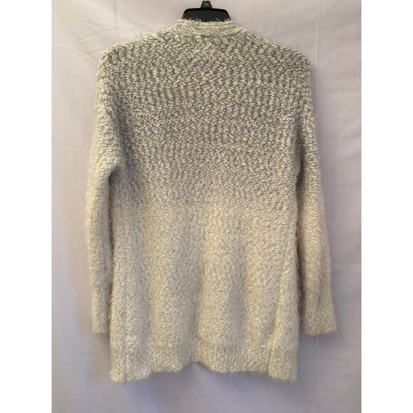 Womens large ombre cardigan sweater jacket soft in gray to cream by Ruby Moon - Picture 7 of 9